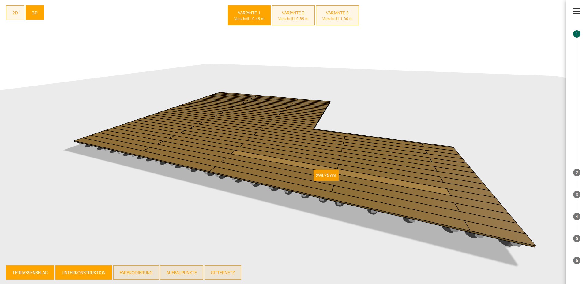 3D Terrassenkonfigurator mit Augmented Reality